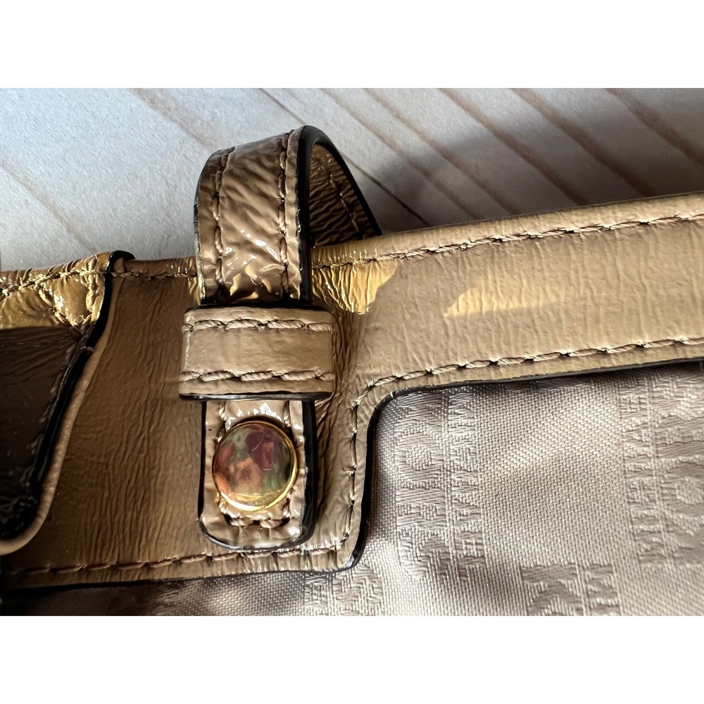 Michael Kors Gold Metallic Patent Shoulder Bag Clutch Purse Y2K Evening - Picture 8 of 13